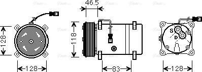 Ava Quality Cooling CNAK158 - Компрессор кондиционера unicars.by