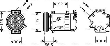 Ava Quality Cooling CNAK242 - Компрессор кондиционера unicars.by