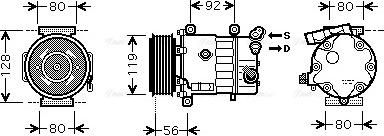 Ava Quality Cooling CN K255 - Компрессор кондиционера unicars.by