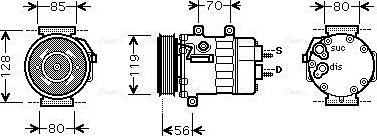 Ava Quality Cooling CNAK253 - Компрессор кондиционера unicars.by