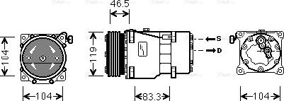 Ava Quality Cooling CNAK201 - Компрессор кондиционера unicars.by