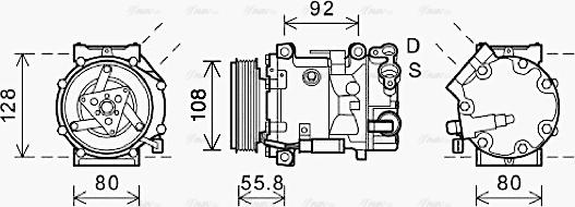 Ava Quality Cooling CNAK282 - Компрессор кондиционера unicars.by