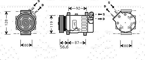 Ava Quality Cooling CNAK238 - Компрессор кондиционера unicars.by