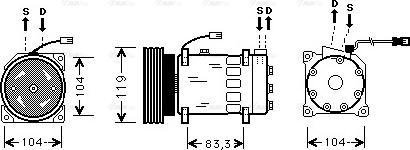 Ava Quality Cooling CN K179 - Компрессор кондиционера unicars.by