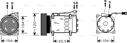 Ava Quality Cooling CN K175 - Компрессор кондиционера unicars.by