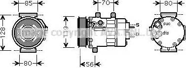 Ava Quality Cooling CN K254 - Компрессор кондиционера unicars.by