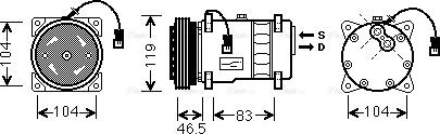 Ava Quality Cooling CN K258 - Компрессор кондиционера unicars.by