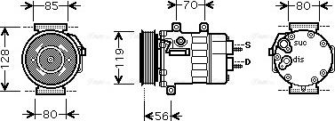 Ava Quality Cooling CN K253 - Компрессор кондиционера unicars.by