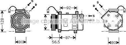 Ava Quality Cooling CN K207 - Компрессор кондиционера unicars.by