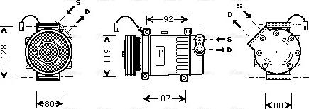 Ava Quality Cooling CN K217 - Компрессор кондиционера unicars.by