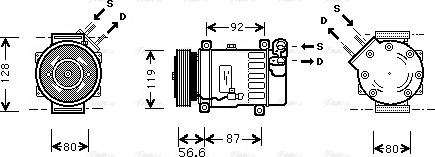 Ava Quality Cooling CN K238 - Компрессор кондиционера unicars.by