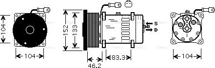 Ava Quality Cooling CPAK004 - Компрессор кондиционера unicars.by