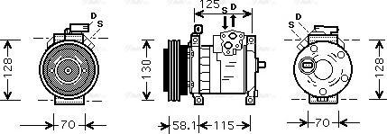 Ava Quality Cooling CRAK094 - Компрессор кондиционера unicars.by