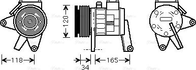 Ava Quality Cooling CRAK063 - Компрессор кондиционера unicars.by