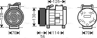 Ava Quality Cooling CRAK062 - Компрессор кондиционера unicars.by