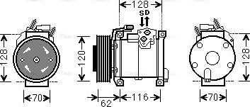 Ava Quality Cooling CRAK109 - Компрессор кондиционера unicars.by