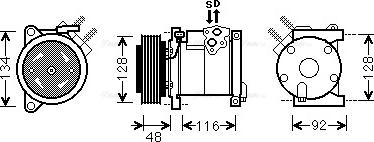 Ava Quality Cooling CRAK102 - Компрессор кондиционера unicars.by