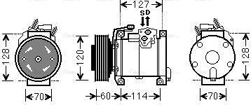 Ava Quality Cooling CRAK112 - Компрессор кондиционера unicars.by