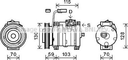 Ava Quality Cooling CRAK117 - Компрессор кондиционера unicars.by