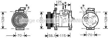 Ava Quality Cooling CR K094 - Компрессор кондиционера unicars.by