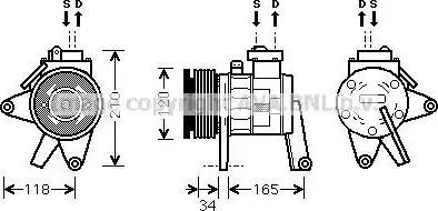 Ava Quality Cooling CR K063 - Компрессор кондиционера unicars.by