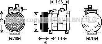 Ava Quality Cooling CR K062 - Компрессор кондиционера unicars.by