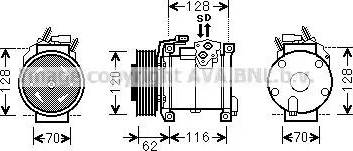 Ava Quality Cooling CR K109 - Компрессор кондиционера unicars.by