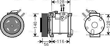 Ava Quality Cooling CR K108 - Компрессор кондиционера unicars.by