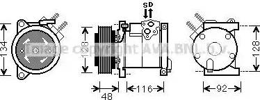 Ava Quality Cooling CR K102 - Компрессор кондиционера unicars.by