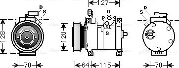 Ava Quality Cooling CR K115 - Компрессор кондиционера unicars.by