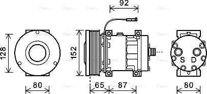 Ava Quality Cooling CSAK008 - Компрессор кондиционера unicars.by