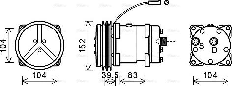 Ava Quality Cooling CSAK020 - Компрессор кондиционера unicars.by