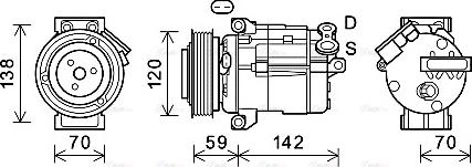 Ava Quality Cooling CTK063 - Компрессор кондиционера unicars.by