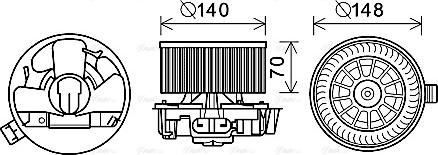 Ava Quality Cooling DA8010 - Вентилятор салона unicars.by