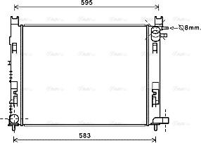 Ava Quality Cooling DAA2007 - Радиатор, охлаждение двигателя unicars.by