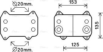 Ava Quality Cooling DF3054 - Масляный радиатор, двигательное масло unicars.by