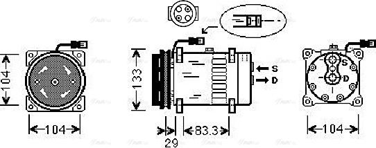 Ava Quality Cooling DFAK026 - Компрессор кондиционера unicars.by