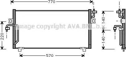 Ava Quality Cooling DN 5193 - Конденсатор кондиционера unicars.by