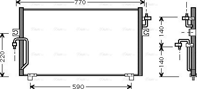 Ava Quality Cooling DN 5182 - Конденсатор кондиционера unicars.by