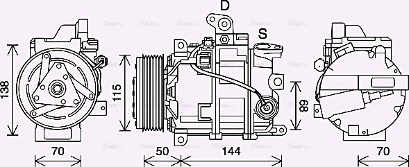 Ava Quality Cooling DNAK447 - Компрессор кондиционера unicars.by