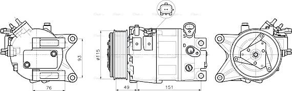 Ava Quality Cooling DNAK488 - Компрессор кондиционера unicars.by