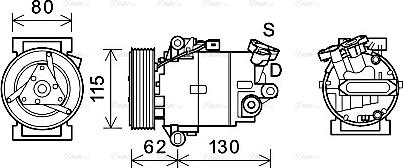 Ava Quality Cooling DNAK390 - Компрессор кондиционера unicars.by