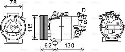 Ava Quality Cooling DNAK386 - Компрессор кондиционера unicars.by