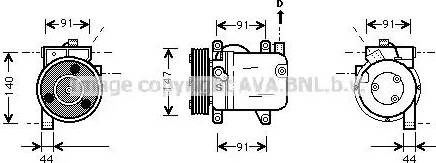 Ava Quality Cooling DN K002 - Компрессор кондиционера unicars.by