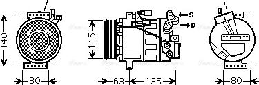 Ava Quality Cooling DNK336 - Компрессор кондиционера unicars.by