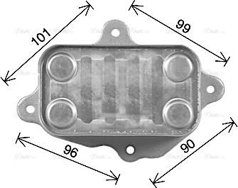 Ava Quality Cooling DW3439 - Масляный радиатор, двигательное масло unicars.by