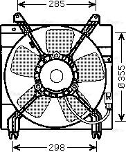 Ava Quality Cooling DW 7509 - Вентилятор, охлаждение двигателя unicars.by