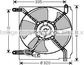 Ava Quality Cooling DW 7504 - Вентилятор, охлаждение двигателя unicars.by