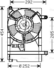 Ava Quality Cooling DW 7512 - Вентилятор, охлаждение двигателя unicars.by