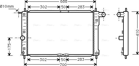 Ava Quality Cooling DWA2014 - Радиатор, охлаждение двигателя unicars.by